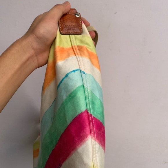 Coach soho striped small hobo summer pastels bag - Picture 4 of 8